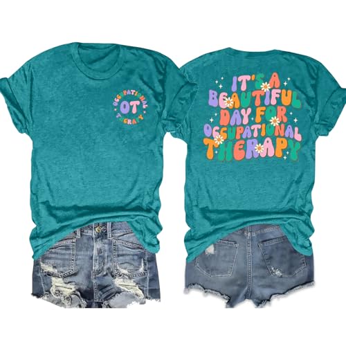 ELDPS Occupational Therapy Shirts for Women: Funny OT Therapist Tshirt Occupational Therapist Gifts Tee top Green at Amazon