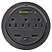 Power Tap Grommet with Hidden Power Center w/ 3 Power and 2 USB Charging Ports