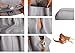 Molodo Womens Satchel Hobo Top Handle Tote Geuine Leather Handbag Shoulder Purse,Grey,Large