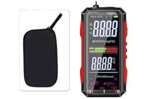 Digital Multimeter USB-C Rechargeable True RMS Voltage Current Capacitance with Test Leads Backlight Torch(FS899L + watch cas