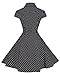 BI.TENCON Women's Retro Vintage 1950s Style Cap Sleeve Swing Party Dress