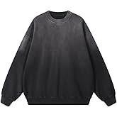 BLECIDENS Mens Oversized Acid Wash Hoodie Sweatshirt Heavyweight Vintage Cotton Pullover Streetwear for Unisex