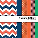 Orange & Blue Multi-pack Printed Craft Vinyl 6 Sheets 12x12 for Vinyl Cutters