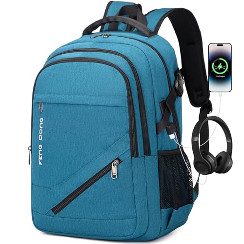 FENGDONG Large Laptop Backpack Durable Waterproof