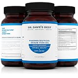 Dr. Dave's Best Omega 3 Pharmaceutical Grade Fish Oil |1000 mg Marine Lipid Omega 3 | 300 mg EPA | 200 mg DHA Per Liquid Softgel Capsule | Contains Vitamin D