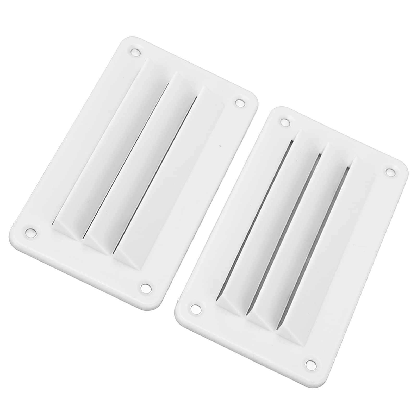 RV Air Vent Louver, 2pcs RV Air Vent Louver Professional Bathroom Office Ventilation Outlet Grille Louver for Boat Yacht Home (White)