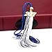 Two-Colored Graduation Tassel with Gold 2018 Year Charm 9-inch by YesGraduation (Royal Blue/White)