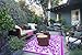 Fab Habitat Venice Indoor/Outdoor Recycled Plastic Rug,  Cream & Pink, (4' x 6')