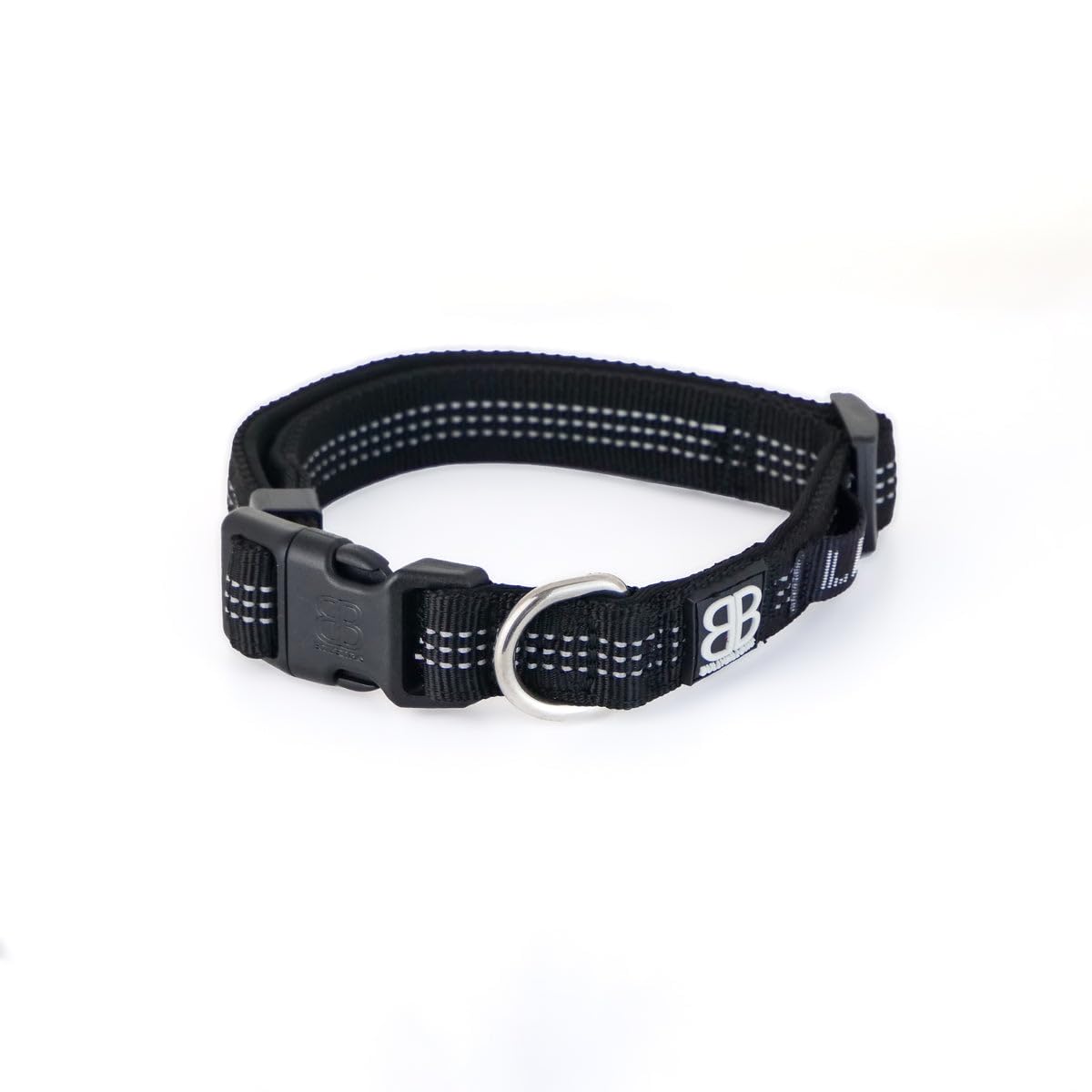 Active Casual Dog Collar in Cotton & Mesh Design, Lightweight and Adjustable, Comfortable for Dogs |Black | Large
