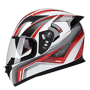 LIXIAOHONGG Full Face Motorfiets Crash Helmen, Motor Crash Modulaire Helm ECE Goedgekeurd, Racing Motorhelm Met…