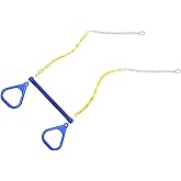 SUPVOX Boy Girl's Gymnastics Rings Exercise Ring Swing Portable Orange Full Body Workout Accessory