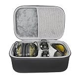 co2CREA Hard Travel Storage Carrying Case Bag for Howard Leight Impact Sport OD Electric Earmuff + Maglula ltd. UpLULA Pistol Magazine Loader/Unloader