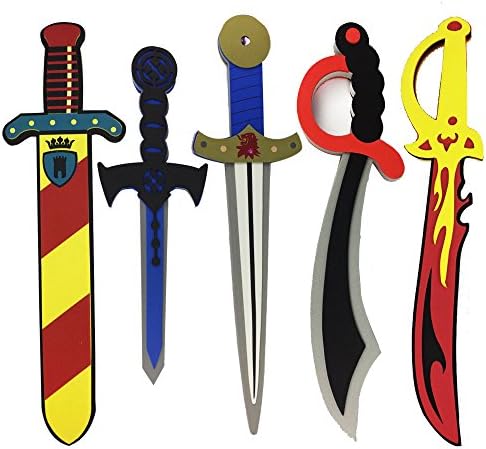 5 fashion, safety, and various styles of toy foam swords bring joy to children, including Ninja, Pirate, Warrior, and Viking