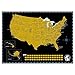 Wonderful Maps Scratch Off Map Of The World With US States, Countries, Capitals And Flags On Black Background, 24 inches x 18 inches. Prime Quality Travel Gift. Scratchable World Map Personalized Gift