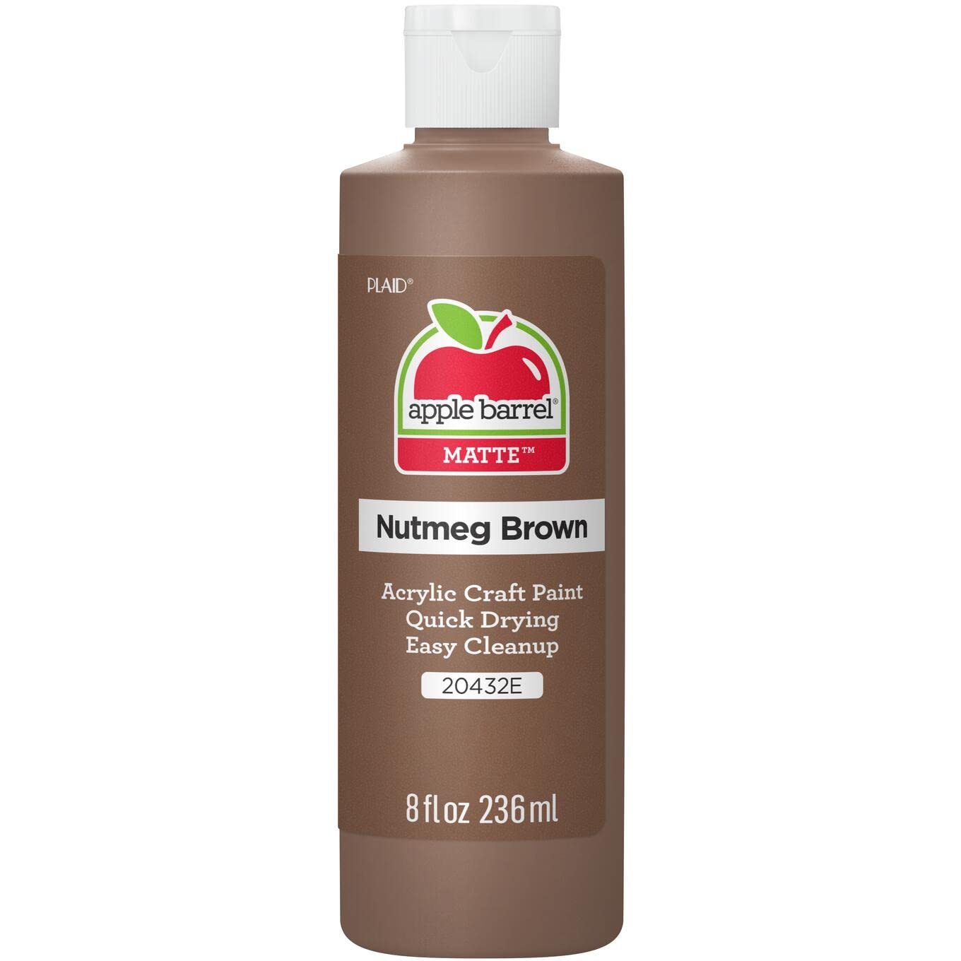 Photo 1 of Apple Barrel Acrylic Paint in Assorted Colors (8 Ounce), J20432 Nutmeg- Pack of 1