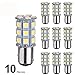 Smautop 10pcs Super Bright Low Power 1157 Led Bulbs BAY15D 7528 2057 2357 27SMD 5050 6500K White for Car RV Turn Signal Backup Reverse Parking LED Light Bulbs-2 Yr Warranty
