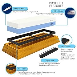 CACHOR Sharpening Stone, Whetstone Knife Sharpener