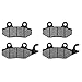 KMG Front + Rear Brake Pads Compatible with 2008-2011 Kawasaki EX250 Ninja 250R - Non-Metallic Organic NAO Brake Pads Set