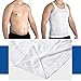 Mens Slimming Vest Weights Body Shaper Muscle Compression Undershirt Breathable Waist Trainer Shapewear Elastic Tank Top Slim Tummy Underwear Shirts for Men White Size M