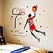 KeLay Fs 3D Basketball Wall Decals Sports Decals Basketball Stickers Wall Decor Basketball Player Wall Stickers for Boys Room Bedroom Decor