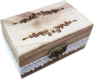 Caja de madera de lujo para joyas, anillos de compromiso ...