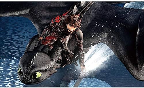 Wall Sticker How to Train Your Dragon Boy's Bedroom Waterproof Poster Wall Sticker-100 X 60Cm (39 X 24 Inches) Easy to Paste,C