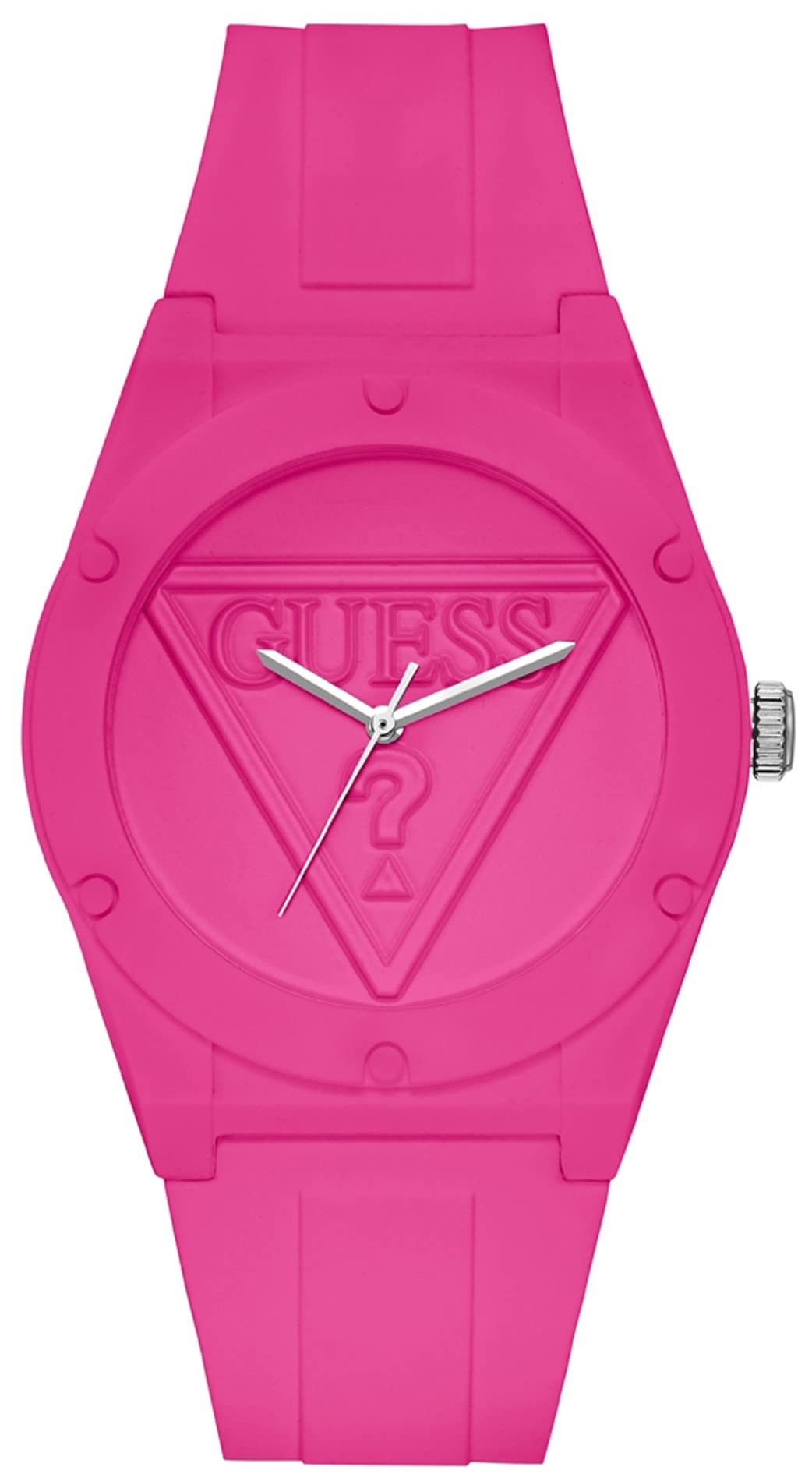 GUESS Unisex Analog Watch, Pink, Strip