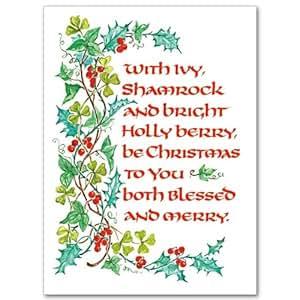 Kerstkaarten knots Amazon.com : Celtic Christmas Blessings Irish Deluxe Card with With