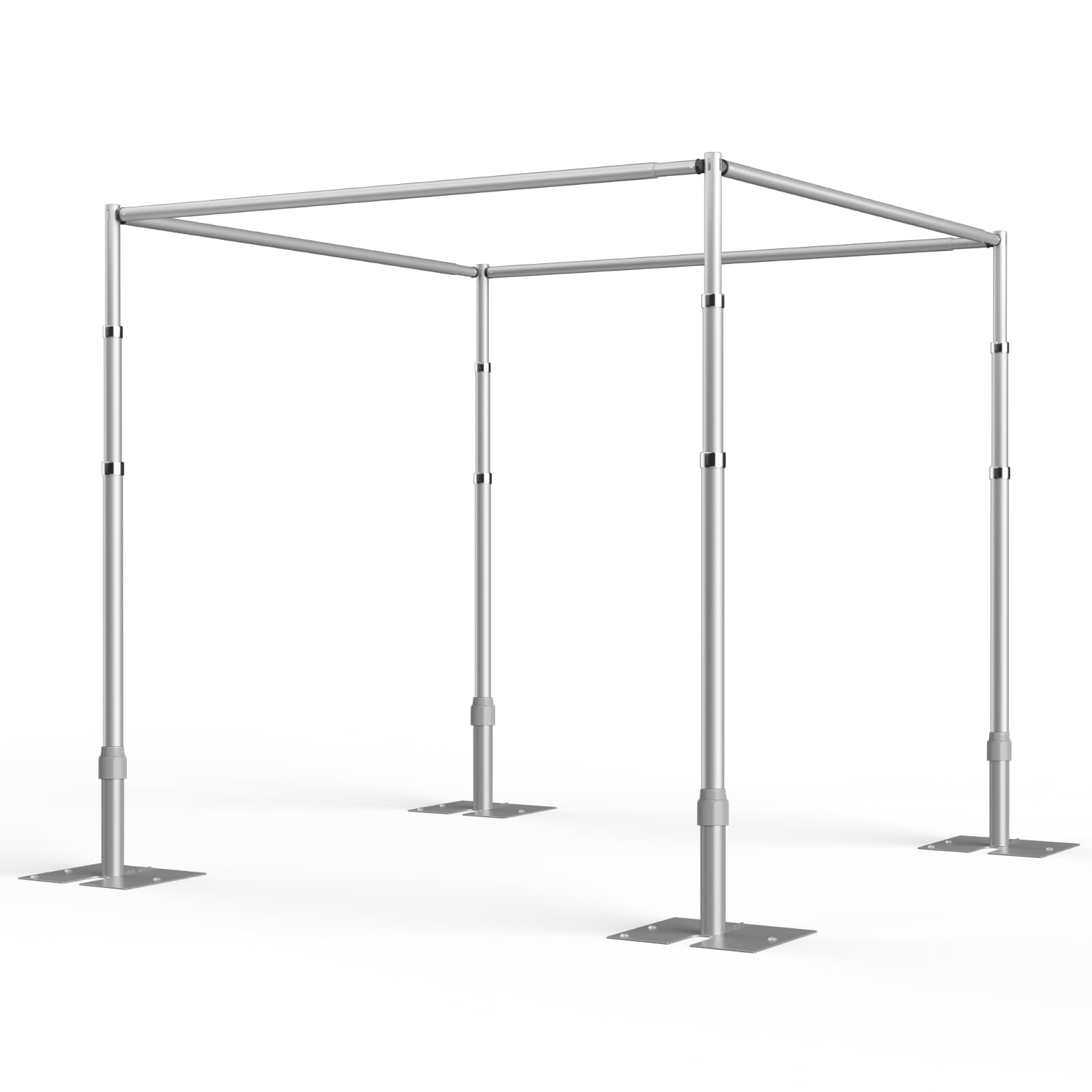 Photo 1 of EMART 10ft Square Backdrop Stand Heavy Duty, Pipe and Drape Photo Background Support Kit, Adjustable Metal Frame with Flat Base for Wedding Birthday Party Decorations