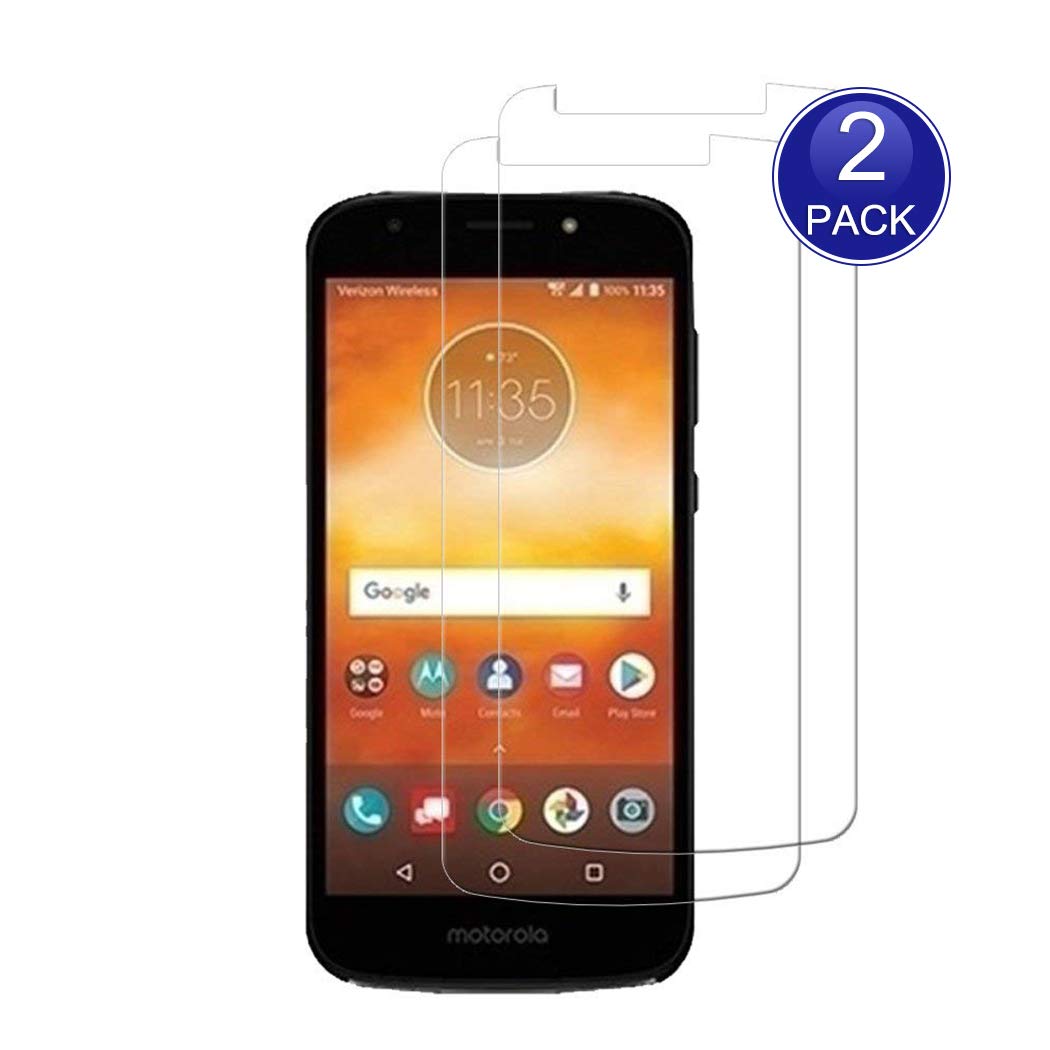 X-Dision [2-Pack Screen Protector for Moto E5 Play, 0.26mm HD Protect Film, 9H Tempered glass Protective cover, Anti-Scratch and Anti-fingerprint (Note: not completely covered)