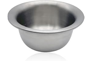 ECHOLLY Shaving Soap Bowl from Durable Metal Shave Mug -Shaving Soap & Cream Bowl- Double Layer Shave Unbreakable Mug (MEDIUM) (3.2 x1.6 inch)