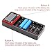 ❤ SVPRO Intellicharge Lithium LCD Battery Charger, 6-Slots Universal Smart Battery Charger for Rechargeable Batteries Li-ion/AA AAA Ni-MH Ni-Cd/LiFePO4 10440 14500 16340 17500 18650 26650 22650 (H6)