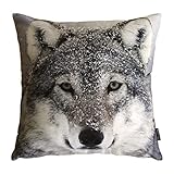 Phantoscope Animal Series Snow Wolf Decorative Throw Pillow Case Cushion Cover 18
