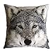 Phantoscope Animal Series Snow Wolf Decorative Throw Pillow Case Cushion Cover 18