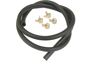 Rubber Fuel Line Hose 6mm Inner Diameter x 9mm Outer Diameter for Small Engines, Compatible with Lawnmowers and Generators