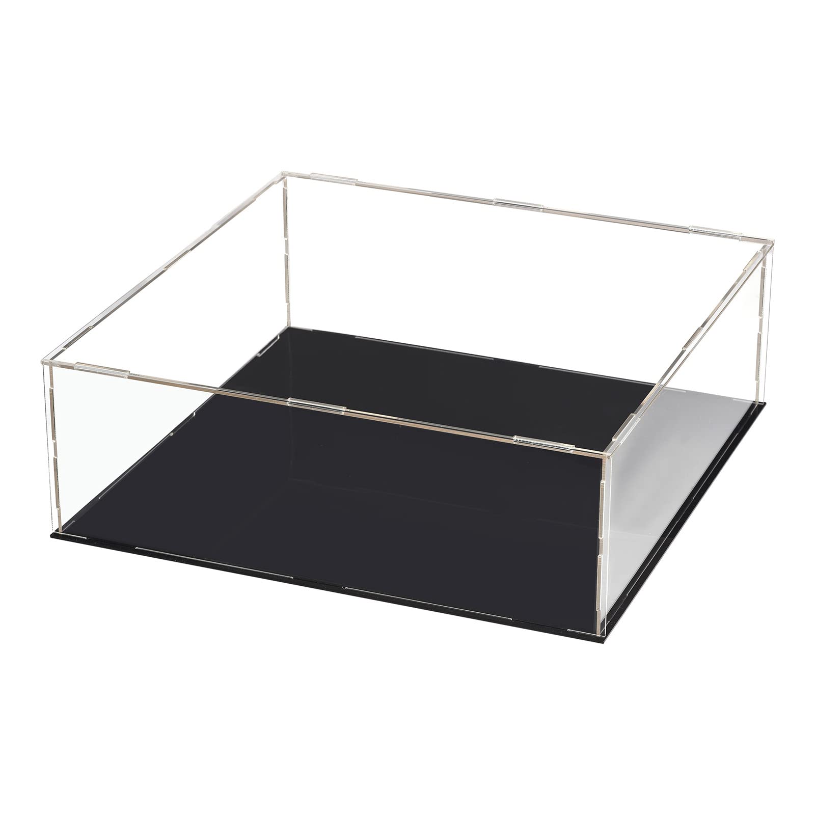 DMiotech 1 Pack Acrylic Display Case Box Transparent Dustproof Showcase, 11.8x11.8x3.9 Inch for Collectibles — image 1