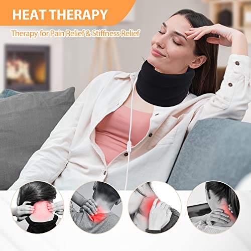 Comfheat USB Heated Neck Brace for Neck Pain and Support, Foam Cervical
