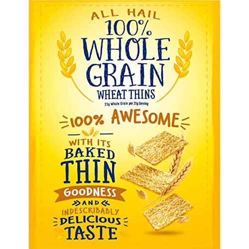 WHEAT THINS ORIGINAL SNACKS, WHOLE GRAIN WHEAT CRACKERS, SNACK CRACKERS, FAMILY SIZE, 14 OZ