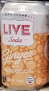 Image of Live Soda - Ginger with Probiotics 12 oz (Pack of 12 Cans)