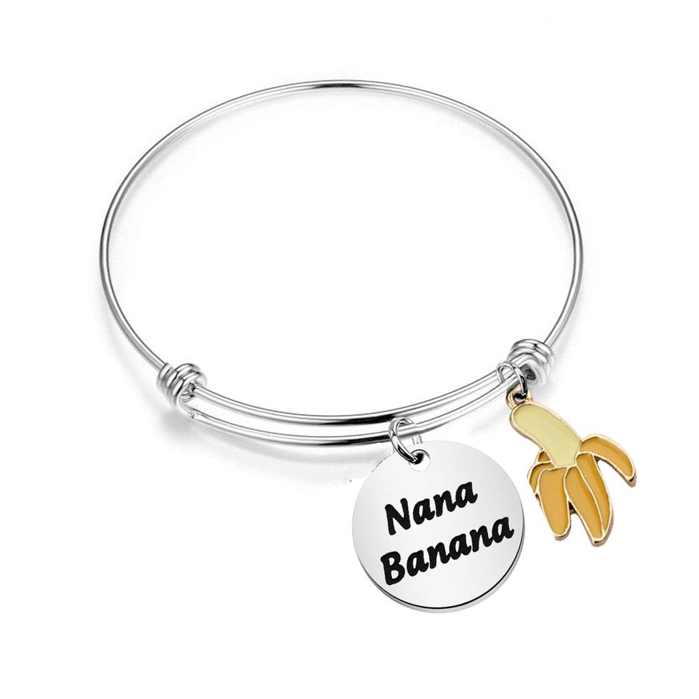 BAUNAGrandma Keychain Ideas Funny Nana Banana Key Ring Grandmother Gift