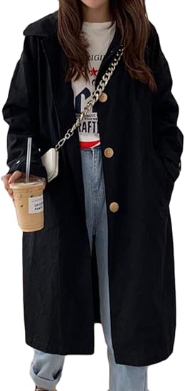 Amazon Debangni黒コート レディース ロング 体型カバー レディース チェスター コート ダッフルコート カジュアル おしゃれ 秋物 韓国風 アウター 無地 シンプル ブラック コート ジャケット 通販 Amazon Debangni黒コート レディース ロング 体型カバー レディース チェスター コート ダッフルコート カジュアル おしゃれ 秋物 韓国風 アウター 無地 シンプル ブラック コート ジャケット 通販