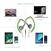 Sports Headphones Detachable Earhook Earphones with Microphone,Stereo Sweatproof Earbuds for Gym Running Workout Jogging, Wired Earphones Ear Buds for iPhone iPod Samsung (Green)