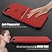 iPhone 7 Plus Case,Roybens [Skin-Friendly Series] Hybrid Rugged [Ultra Shockproof] Carbon Fiber Armor with [Ultra Smooth Texture] Back Cover for iPhone 7 Plus - Red