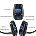 Bluetooth FM Transmitter LATME Wireless In-Car Bluetooth FM Transmitter Radio Adapter Car Kit with 3 USB Ports and 1.44 Inch Display TF Card Slot