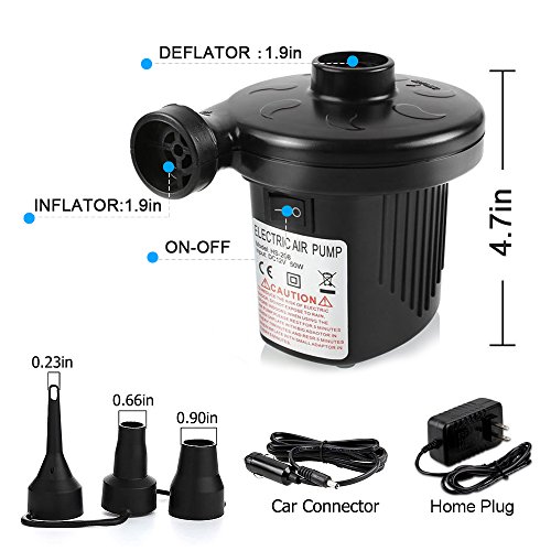 image for mixigoo Electric Air Pump Portable Inflator Pump Deflator Pump Quick-f