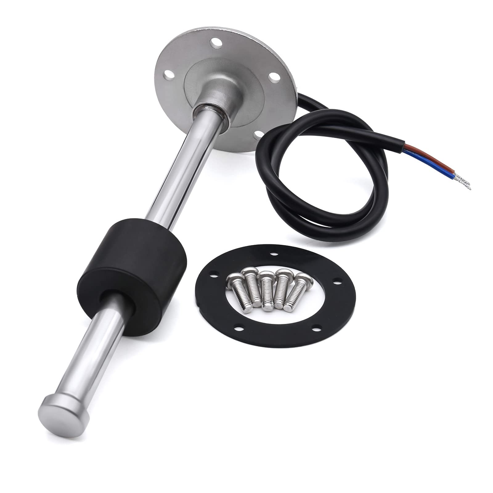 Boat Fuel Level Sender 225mm Marine Boat Fuel Level Sending Units Fuel Water Level Gauge Sensor Tank Indicator 5 Hole Fit for Fuel Water Level Gauge 0-190ohms