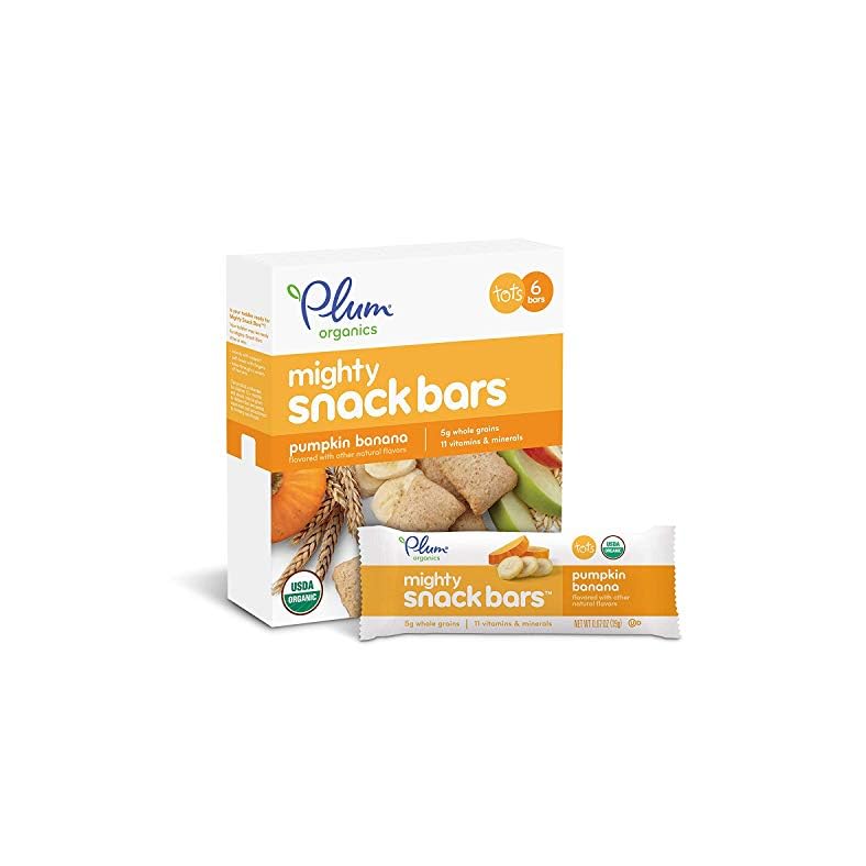 Plum Organics | Mighty Snack Bars | Organic Toddler & Kids Snacks | Banana Pumpkin | 0.67 Ounce Bar (48 Total)