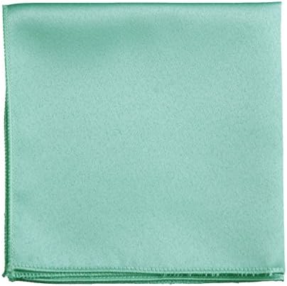 Pocket Square Hanky in Solid Colors Sized for Boys and Men By Tugear (Mint)