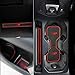 Door Mats Gate Slot Mat Inserts Cup Pads Center Console Liner Accessories 18PCS for Jeep Renegade 2018 2019 2020 (Red Trim)