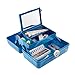 Caboodles Retro Blue Marble On-The-Go Girl Cosmetic Case, 13.38